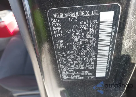 2013 Nissan Juke Sv z USA, uszkodzony, nr VIN JN8AF5MVXDT218008